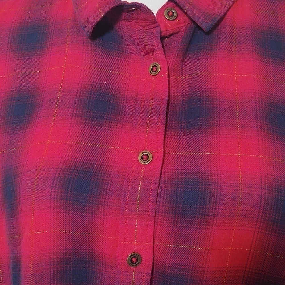 Tommy Hilfiger Women's Long Sleeve Button Up Plaid Shirt - Picture 2 of 14